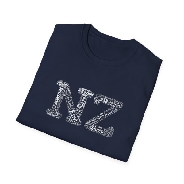 NZ Typography T-Shirt – 100% Cotton Design Featuring Iconic New Zealand Words, Sizes XS-5XL