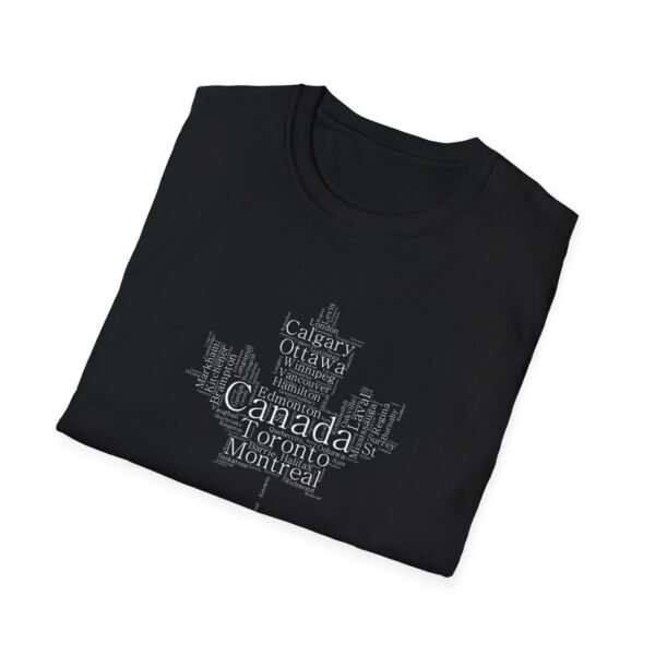 Maple Leaf Canada T-Shirt – 100% Cotton Design Featuring Canadian Cities, Sizes XS-5XL