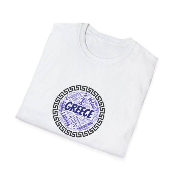Greece T-Shirt – 100% Cotton, Greek Cities Typography Wordart Design XS-5XL