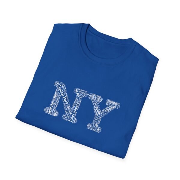 NY Typography T-Shirt – 100% Cotton Design Featuring Iconic New York City, Sizes XS-5XL