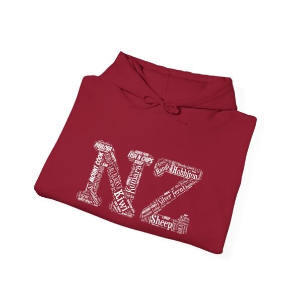 NZ Typography Hoodie – Unisex Design Featuring Iconic New Zealand Words, Sizes S-5XL