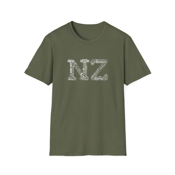NZ Typography T-Shirt – 100% Cotton Design Featuring Iconic New Zealand Words, Sizes XS-5XL