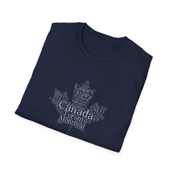 Maple Leaf Canada T-Shirt – 100% Cotton Design Featuring Canadian Cities, Sizes XS-5XL