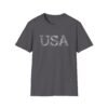 USA Typography T-Shirt – 100% Cotton Design Featuring Iconic American Words, Sizes XS-5XL