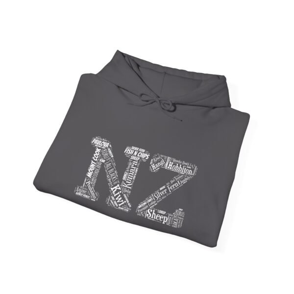 NZ Typography Hoodie – Unisex Design Featuring Iconic New Zealand Words, Sizes S-5XL