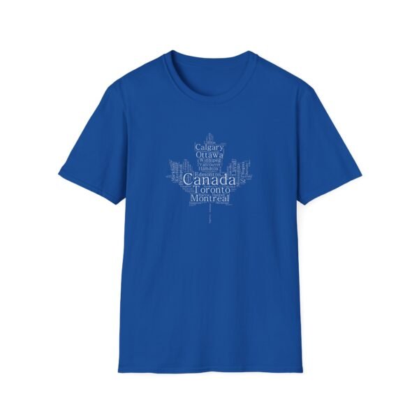 Maple Leaf Canada T-Shirt – 100% Cotton Design Featuring Canadian Cities, Sizes XS-5XL
