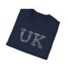 UK Typography T-Shirt – 100% Cotton Design Featuring Iconic UK Symbols, Sizes XS-5XL