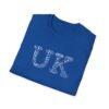 UK Typography T-Shirt – 100% Cotton Design Featuring Iconic UK Symbols, Sizes XS-5XL