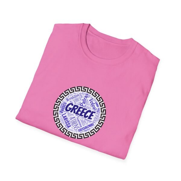 Greece T-Shirt – 100% Cotton, Greek Cities Typography Wordart Design XS-5XL