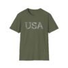 USA Typography T-Shirt – 100% Cotton Design Featuring Iconic American Words, Sizes XS-5XL