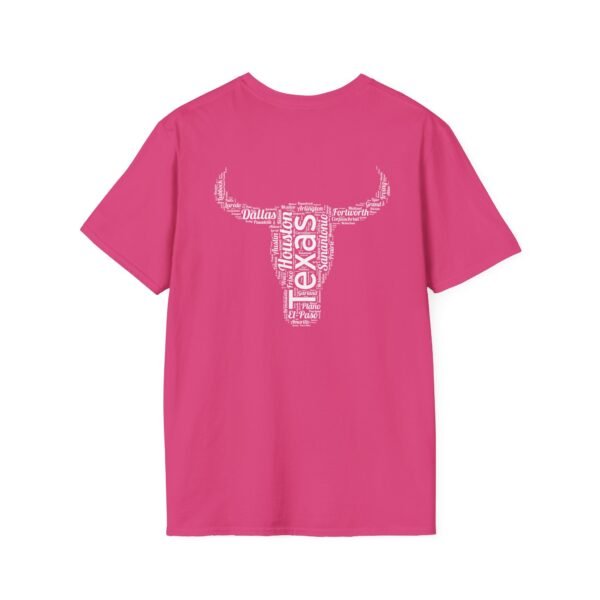 Texas Longhorn T-Shirt – 100% Cotton, Texas Cities Typography Design Sizes XS to 5XL