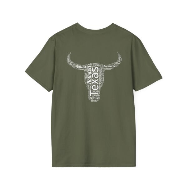 Texas Longhorn T-Shirt – 100% Cotton, Texas Cities Typography Design Sizes XS to 5XL
