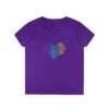 Women's V-Neck Love Heart T-Shirt – Colorful Word Art Design – Sizes S-3XL