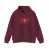 Switzerland Typography Hoodie – Swiss Cities in Swiss Flag Design Sizes S to 5XL