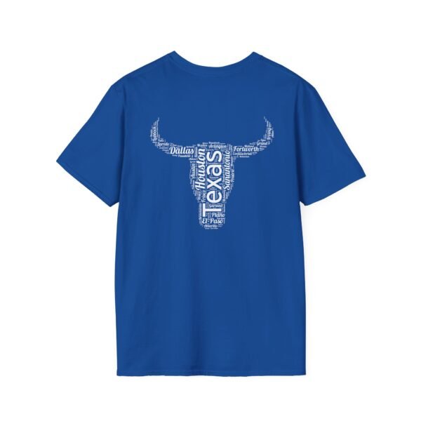 Texas Longhorn T-Shirt – 100% Cotton, Texas Cities Typography Design Sizes XS to 5XL