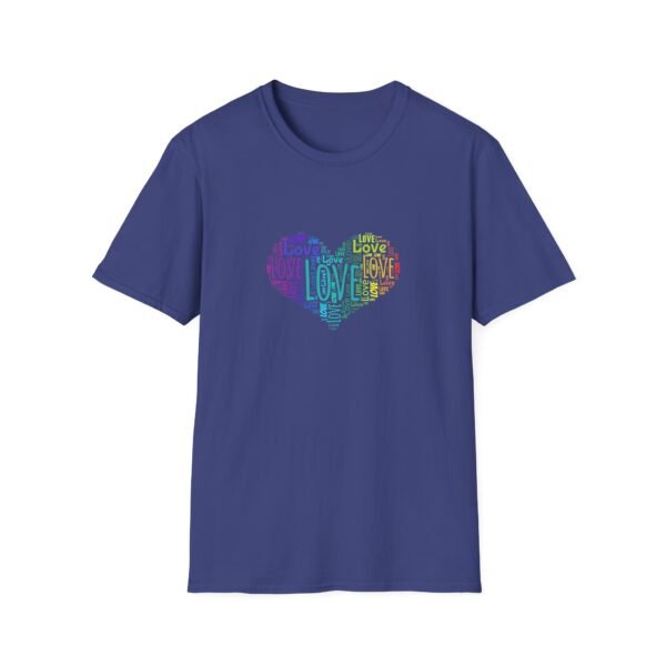 18243818572352947789_2048.jpeg Love Heart T-Shirt – Colorful Word Art Design – Unisex Tee XS-5XL