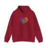Love Heart Hoodie – Unisex Colorful Word Art Design – Cozy & Stylish Sweatshirt Sizes S to 5Xl