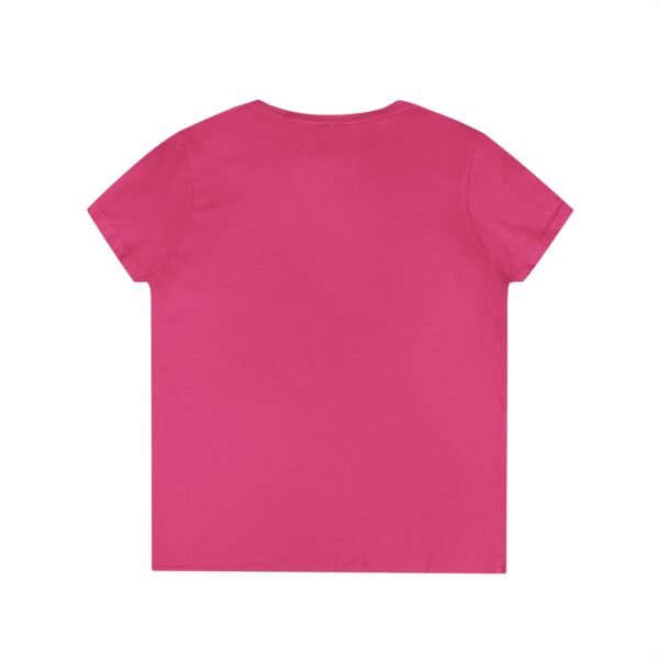 Women's V-Neck Love Heart T-Shirt – Colorful Word Art Design – Sizes S-3XL