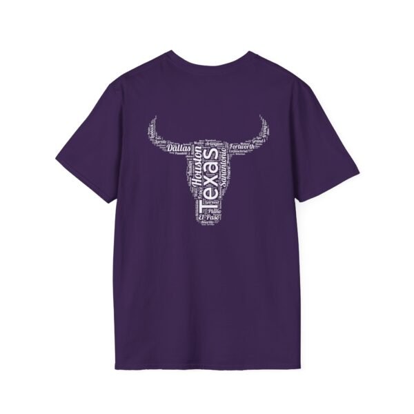 Texas Longhorn T-Shirt – 100% Cotton, Texas Cities Typography Design Sizes XS to 5XL