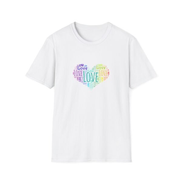 4970414087250945272_2048.jpeg Love Heart T-Shirt – Colorful Word Art Design – Unisex Tee XS-5XL