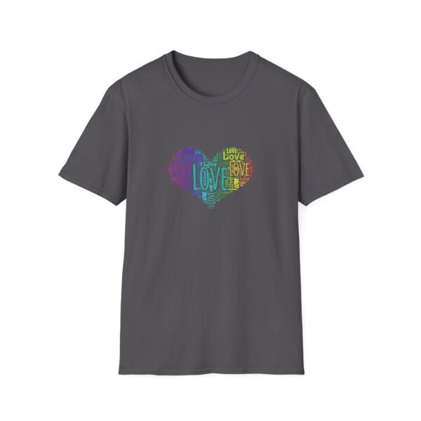 6075452411343773504_2048.jpeg Love Heart T-Shirt – Colorful Word Art Design – Unisex Tee XS-5XL
