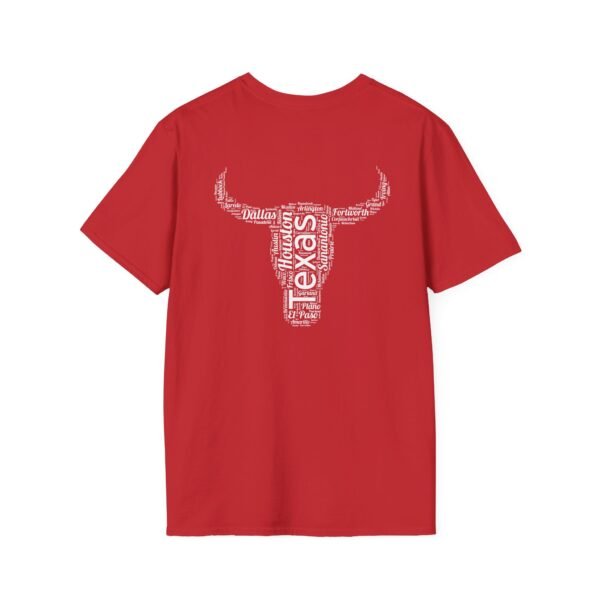 Texas Longhorn T-Shirt – 100% Cotton, Texas Cities Typography Design Sizes XS to 5XL