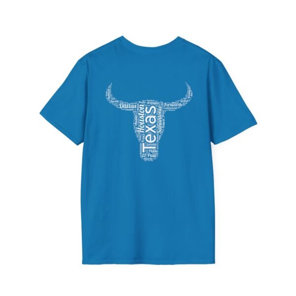 Texas Longhorn T-Shirt – 100% Cotton, Texas Cities Typography Design Sizes XS to 5XL