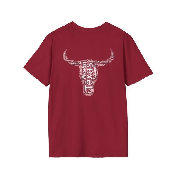Texas Longhorn T-Shirt – 100% Cotton, Texas Cities Typography Design Sizes XS to 5XL