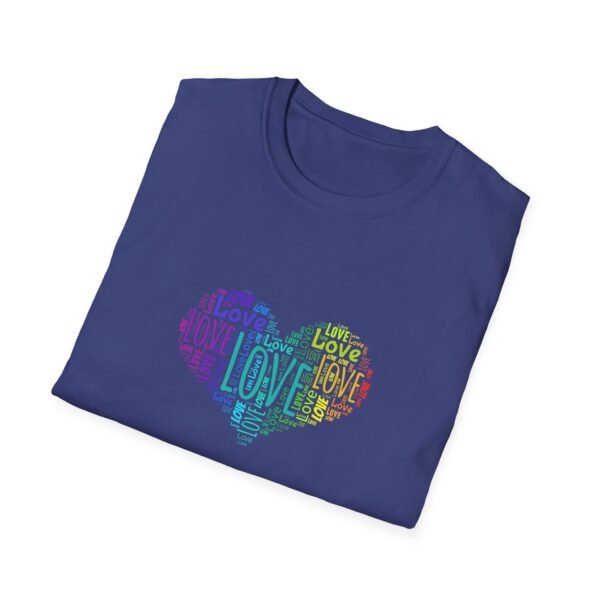 9136468212065081570_2048.jpeg Love Heart T-Shirt – Colorful Word Art Design – Unisex Tee XS-5XL