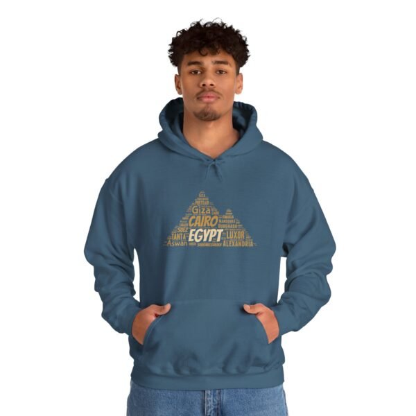 Egypt Pyramid Typography Hoodie – Egyptian Cities Design Small to 5XL