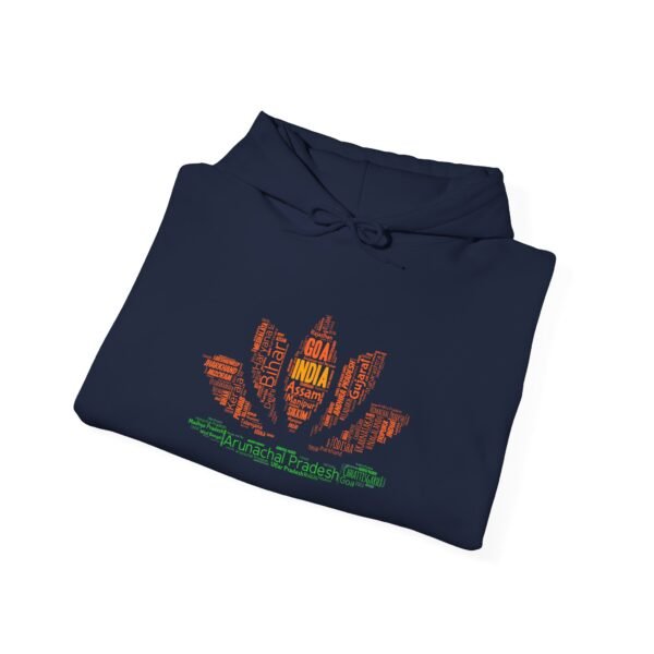 India Lotus Flower Hoodie – Unisex | Sizes S–5XL | Indian Cities and State