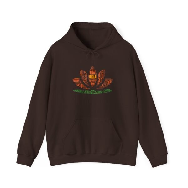 India Lotus Flower Hoodie – Unisex | Sizes S–5XL | Indian Cities and State