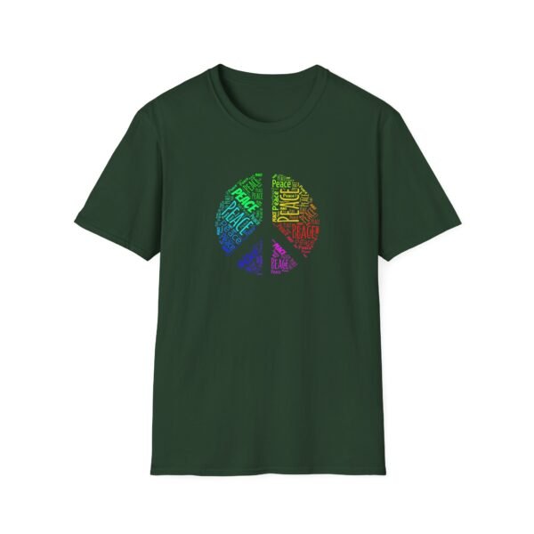 14060922909993356164_2048.jpeg Peace Sign T-Shirt – Colorful Word Art Design | Unisex Soft Cotton Tee Sizes XS to 5XL