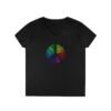Women's V-Neck Peace Sign T-Shirt – Colorful Word Art Design | Soft Cotton Tee Sizes S to 3XL