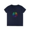 Women's V-Neck Peace Sign T-Shirt – Colorful Word Art Design | Soft Cotton Tee Sizes S to 3XL