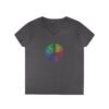 Women's V-Neck Peace Sign T-Shirt – Colorful Word Art Design | Soft Cotton Tee Sizes S to 3XL