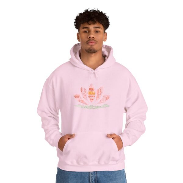 India Lotus Flower Hoodie – Unisex | Sizes S–5XL | Indian Cities and State