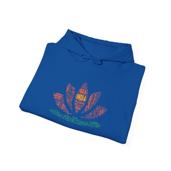 India Lotus Flower Hoodie – Unisex | Sizes S–5XL | Indian Cities and State