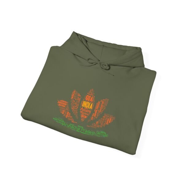 India Lotus Flower Hoodie – Unisex | Sizes S–5XL | Indian Cities and State