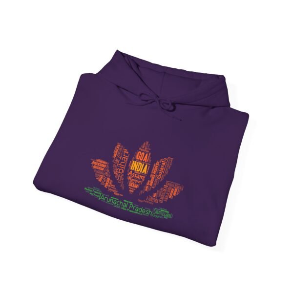 India Lotus Flower Hoodie – Unisex | Sizes S–5XL | Indian Cities and State
