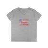 Patriotic American Flag Women’s V-Neck T-Shirt Featuring U.S. Presidents' Surnames Sizes S to 3XL