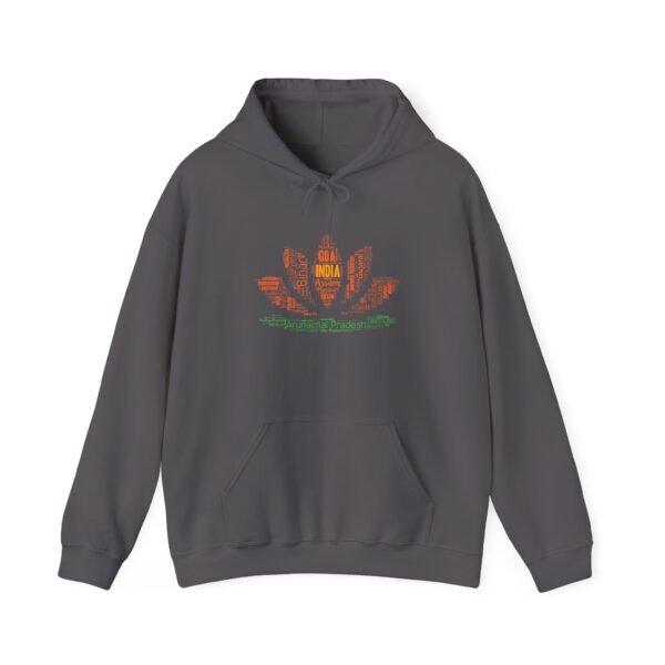 India Lotus Flower Hoodie – Unisex | Sizes S–5XL | Indian Cities and State