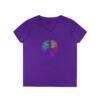 Women's V-Neck Peace Sign T-Shirt – Colorful Word Art Design | Soft Cotton Tee Sizes S to 3XL