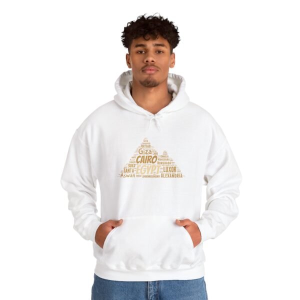 Egypt Pyramid Typography Hoodie – Egyptian Cities Design Small to 5XL