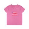 Patriotic American Flag Women’s V-Neck T-Shirt Featuring U.S. Presidents' Surnames Sizes S to 3XL