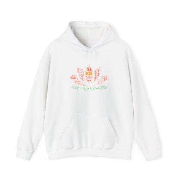 India Lotus Flower Hoodie – Unisex | Sizes S–5XL | Indian Cities and State