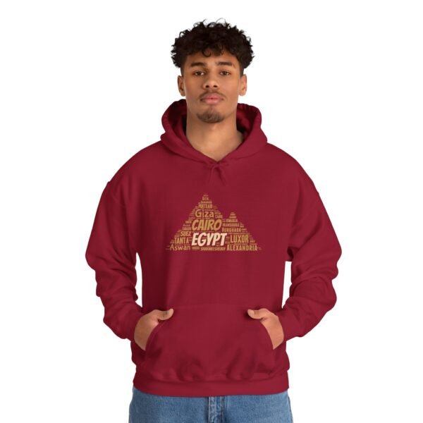 Egypt Pyramid Typography Hoodie – Egyptian Cities Design Small to 5XL
