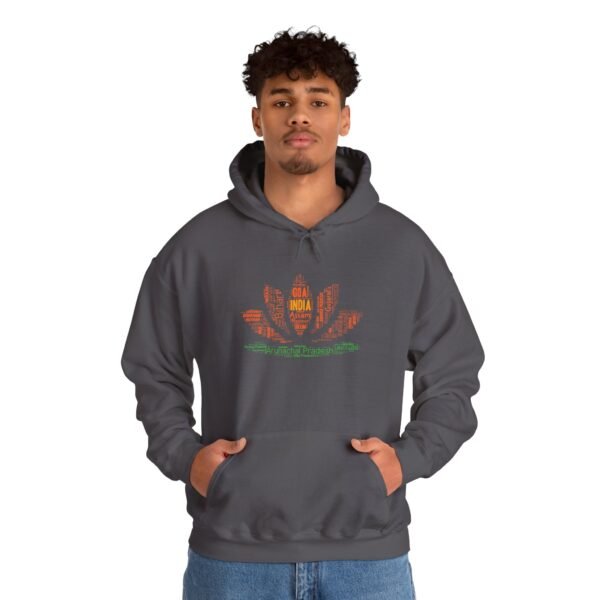 India Lotus Flower Hoodie – Unisex | Sizes S–5XL | Indian Cities and State