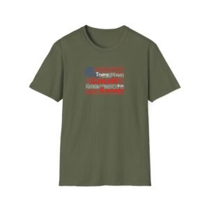 Patriotic American Flag Unisex T-Shirt Featuring U.S. Presidents' Surnames Sizes XS to 5XL