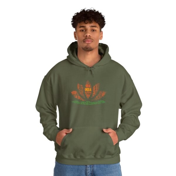 India Lotus Flower Hoodie – Unisex | Sizes S–5XL | Indian Cities and State